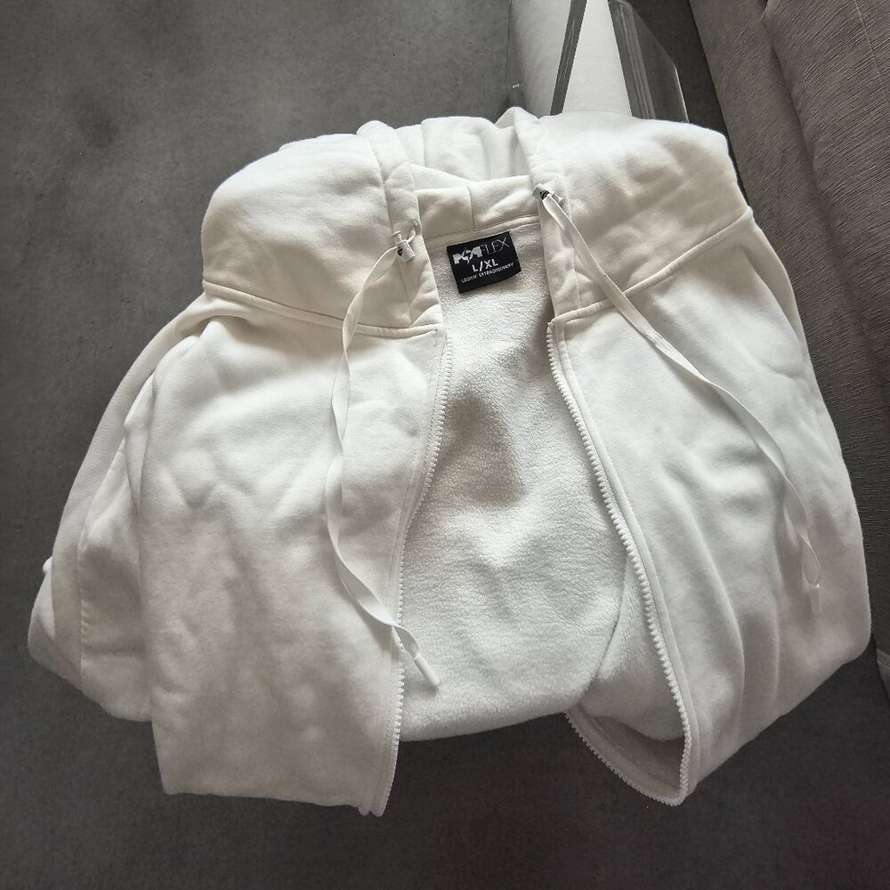 Popflex cloud zip hoodie white L/XL - Picture 3 of 3